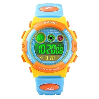 SKMEI Waterproof Sport Children Watch Cute Kid LED Digital Watch with Multifunctions