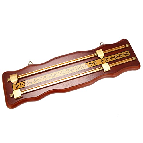 Marcador para billar de pared en madera teñida vino miniatura 2