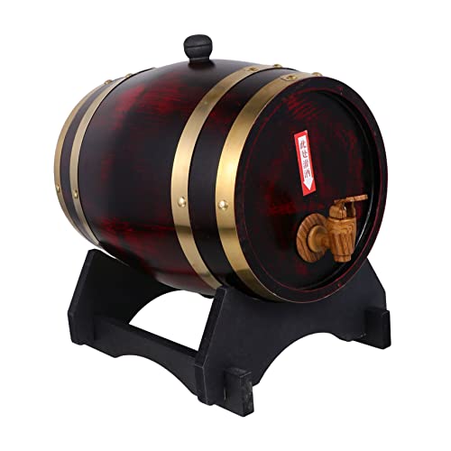 COLLBATH Rustic Pine Wood Wine and Beer Barrel Vintage Style Bucket for Bar Home Kitchen Club Dec