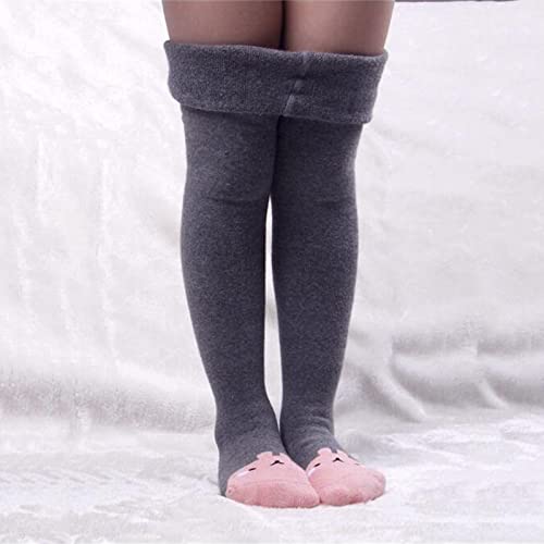 Girls Fleece 𝐒eamless Pantyhose 𝐑abbit Print Cable Knit Tights Stocking Toddler Warm Non 𝐒lip Knitted Legging4