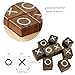 WOWME Tic Tac Toe Board Game Noughts Crosses Games Coffee Table Decor for All Ages Size 4 by 4 Inch