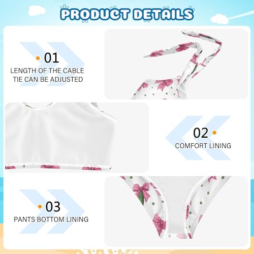 Image of Boccsty Cute Crab Red Blue Girls Swimsuits Kids Bikini Sets 2 Pcs Bathing Suit for 3T