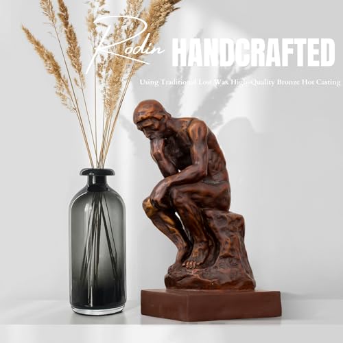 Estatua de Bronce El Pensador 9.5 pulgadas miniatura 3
