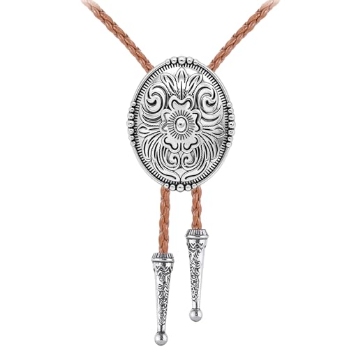 Image of Jeilwiy Bolo Tie for Men, Western Bolero Tie Cowboy Ties Native American Cowgirl Bolo Tie Accessories for Men Women