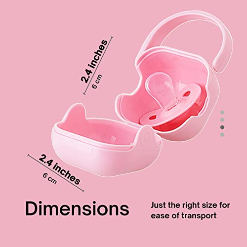 PurePouch BPA-Free Pacifier and Nipple Shield Cases - Set of 3 Misty Pink | Case for Diaper Bag & Stroller | Pacifier Box for Travel | Keeps Baby’s Binkies Clean and Accessible by purifyou