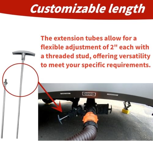 Image of YSD RV Waste Valve Handle Replacement RV Waste Valve Tube Extension Kit Tank Valve Handle RV Dump Valve Handle Replacement Set