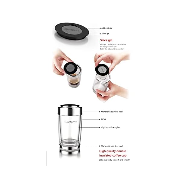 Máquina de café portátil Mini Manaul Espresso Machines Cafetera manual para cápsulas de café y café molido Botella de… - Imagen 8