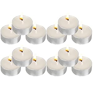 Tea Lights Candles – 12 Pack White Tealights Candle Scented Jasmine Small Candle for Home, Holiday, Wedding & Party,Dinner Table, Halloween Christmas and Holiday (White Jasmine)