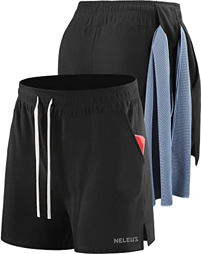 Image of NELEUS Men's Lightweight Workout Athletic Shorts with Pockets
