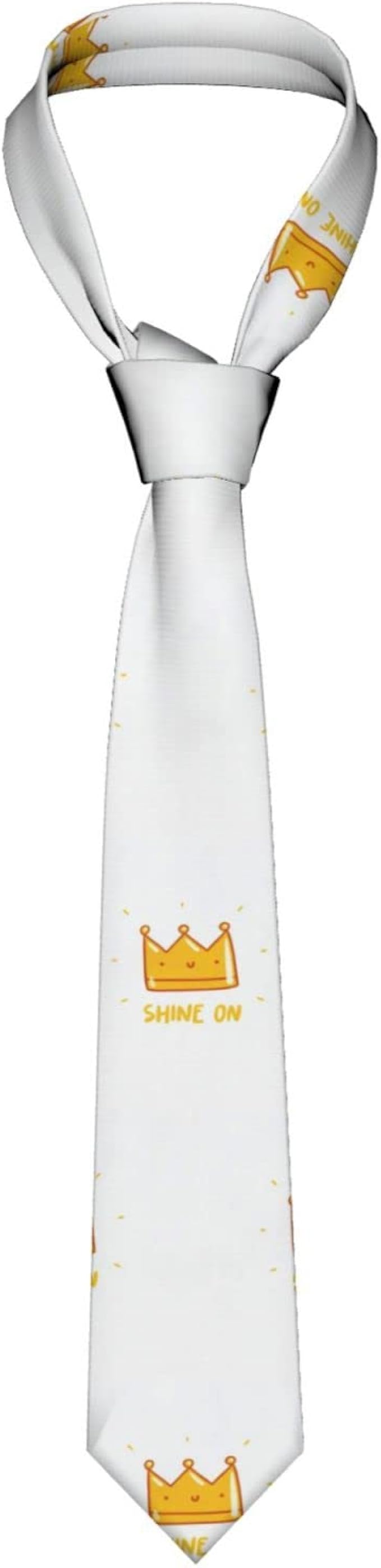 Amazon 彼女へのプレゼント クラウン 恋人 彼氏 個性的 白地 ネクタイ ビジネス用 洗えるネクタイ ノーアイロン イージーケア ビジネス 就活 父の日 結婚式 入学式 卒業式 忘年会 二次会 パーティー プレゼントメンズ 幅8cm 全長145cm ネクタイ 通販