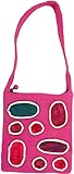 Size:One Size Guru-Shop Boho Filztasche `Patchwork` - Pink, Herren/Damen, Rosa, Wolle, Size:One Size, 35x30x3 cm, Handtasche, Einkaufstasche, Schultertasche Handarbeit