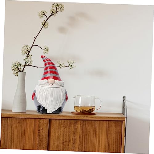 Recipiente decorativo de gran capacidad navideño para almacenamiento de dulces 4