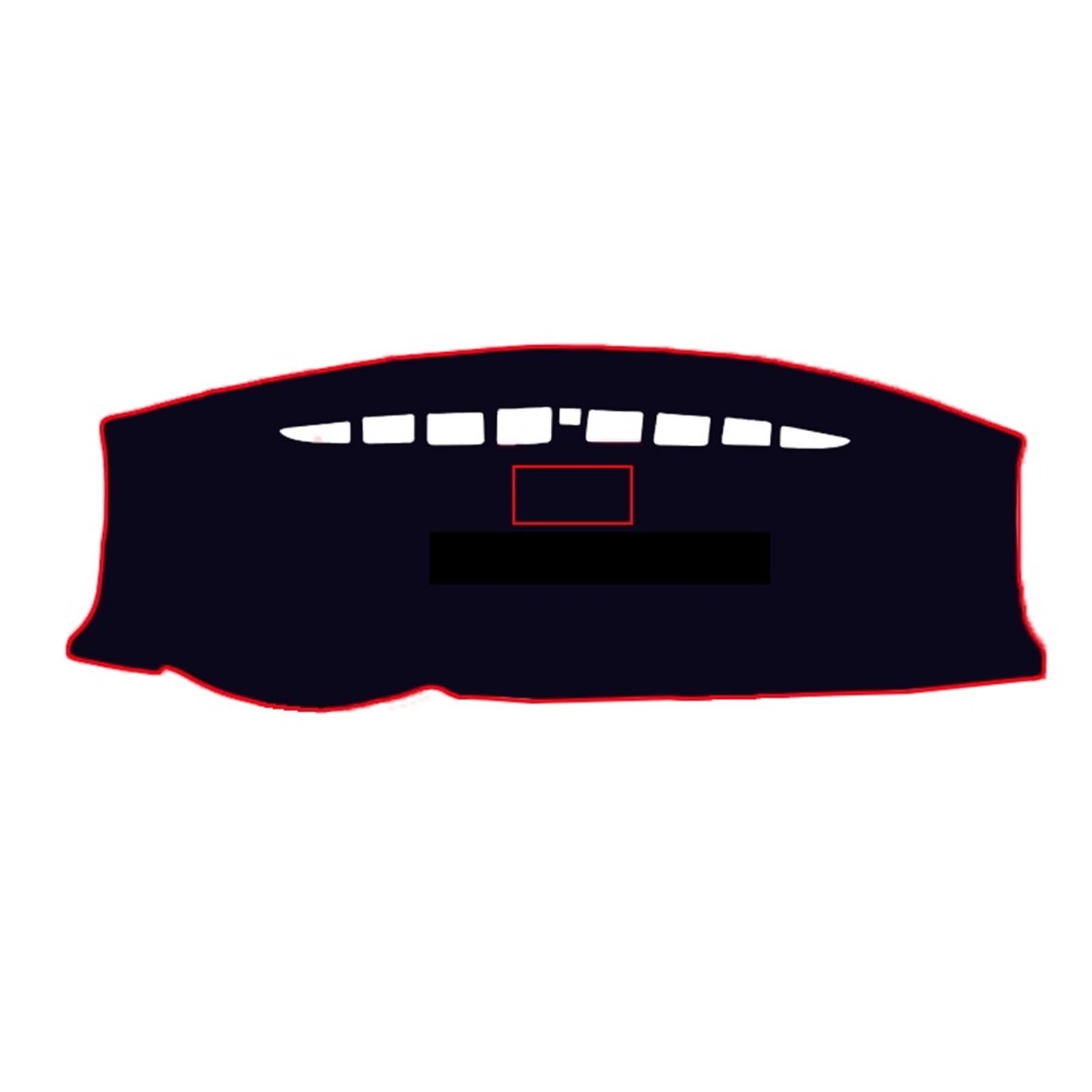 mata na deskę rozdzielczą Pasuje do Forda Edge MK1 2007-2014 LHD RHD Auto Dash Mat Carpet Cape przeciwsłoneczna Pokrowiec na deskę rozdzielczą samochodu Dashmat rozdzielczą samochodu(LHD Red No Audio)