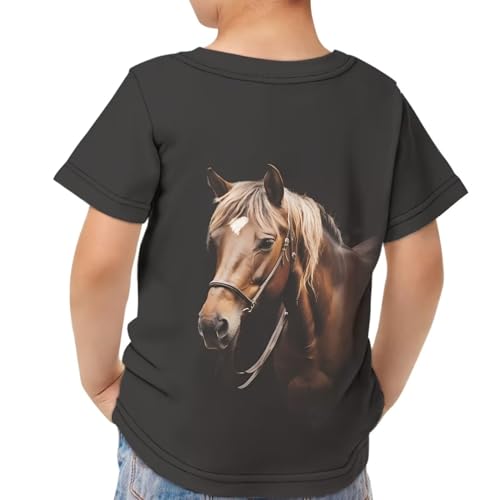 Image of JEOCODY Boys Girls Graphic Tees Funny 3D Printed Short Sleeve T-Shirts 3-16T