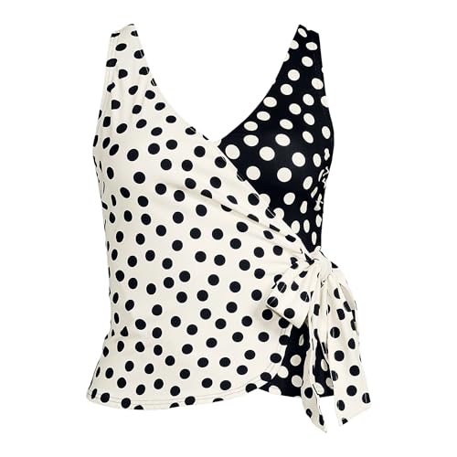 Lands' End Women's D-Cup Side Tie Tankini Top3