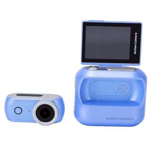 Acogedor 4K �A�N�V�����J�����A���C���t���w�����b�g�J�����A2.0 �C���`�t���b�v�^�b�`�X�N���[���A250mAh �����o�b�e���[�A�T�C�N�����O�I�[�g�o�C�r�f�I�u���O�p (��)