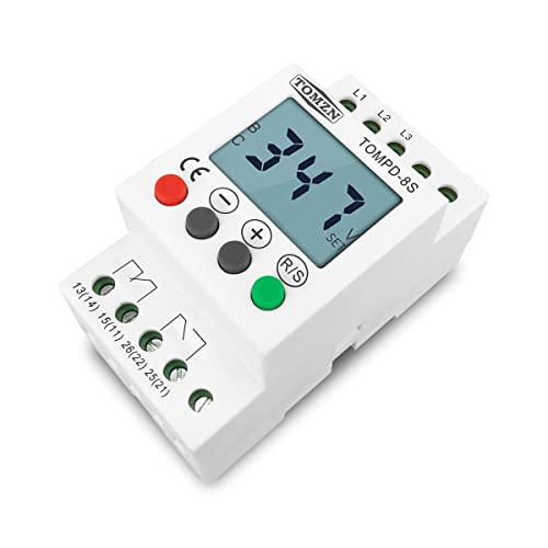 Relais protection triphasé rail DIN anti surtension et inversion de phase - 4