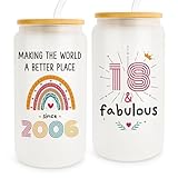 18th Birthday Gifts for Girls, Girls 18th Birthday Gifts, 2006 Birthday Gifts, Happy 18th Birthday Gifts for Her, Daughter, Niece, Granddaughter, 18th Birthday Decorations, 18 Fabulous Eighteen Gifts