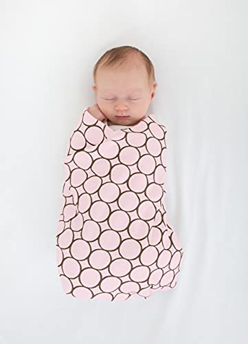 Image of SwaddleDesigns Large Marquisette Receiving Swaddle Blanket for Baby Boys & Girls, Soft Premium Cotton Muslin, Boutique Quality, Best Shower Gift, Mocha Mod Circles on Lavender, Award Winner,Mocha and Lavender,46 inchx 46 inch,SD-136L