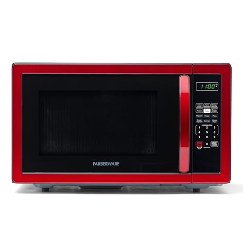 Comparison: Green Microwave 11 Farberware Countertop Microwave 1000 Watts, 1.1 cu ft - Microwave Oven With LED Lighting and Child Lock - Perfect for Apartments and Dorms - Easy Clean Metallic Red