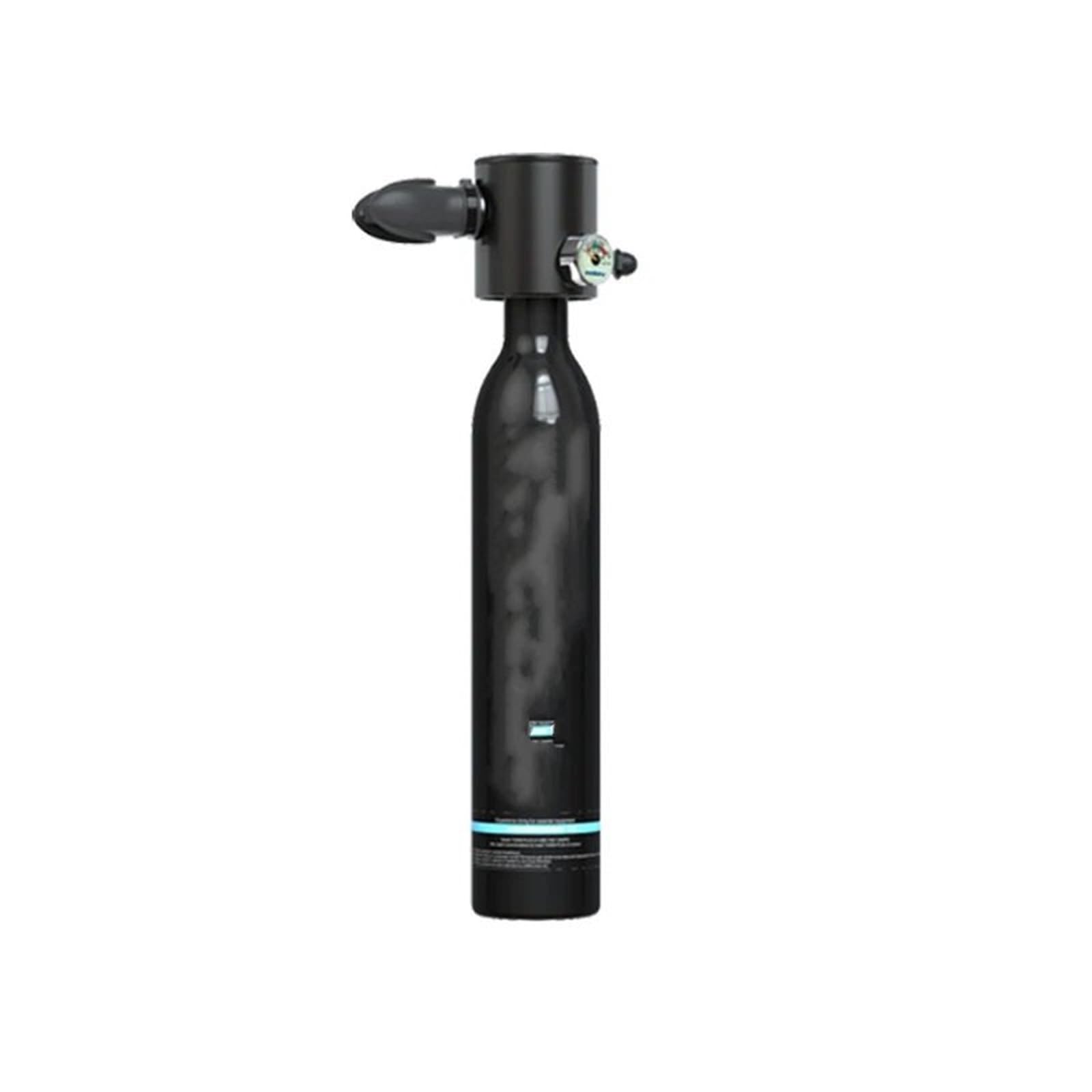 Buceo Juego de Tanque de Buceo de 0,5 l: minicilindro de Buceo con Tubo y Gafas de Buceo Kit de de Buceo(S3000-A-Black)