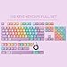 Tsungup MOA Profile Keycaps,PBT Cute Rainbow Candy Keycaps 126 Keys Dye-Sublimation Custom Keycap Set with Keycap Puller for Cherry Gateron MX Swithes Mechanical Keyboards