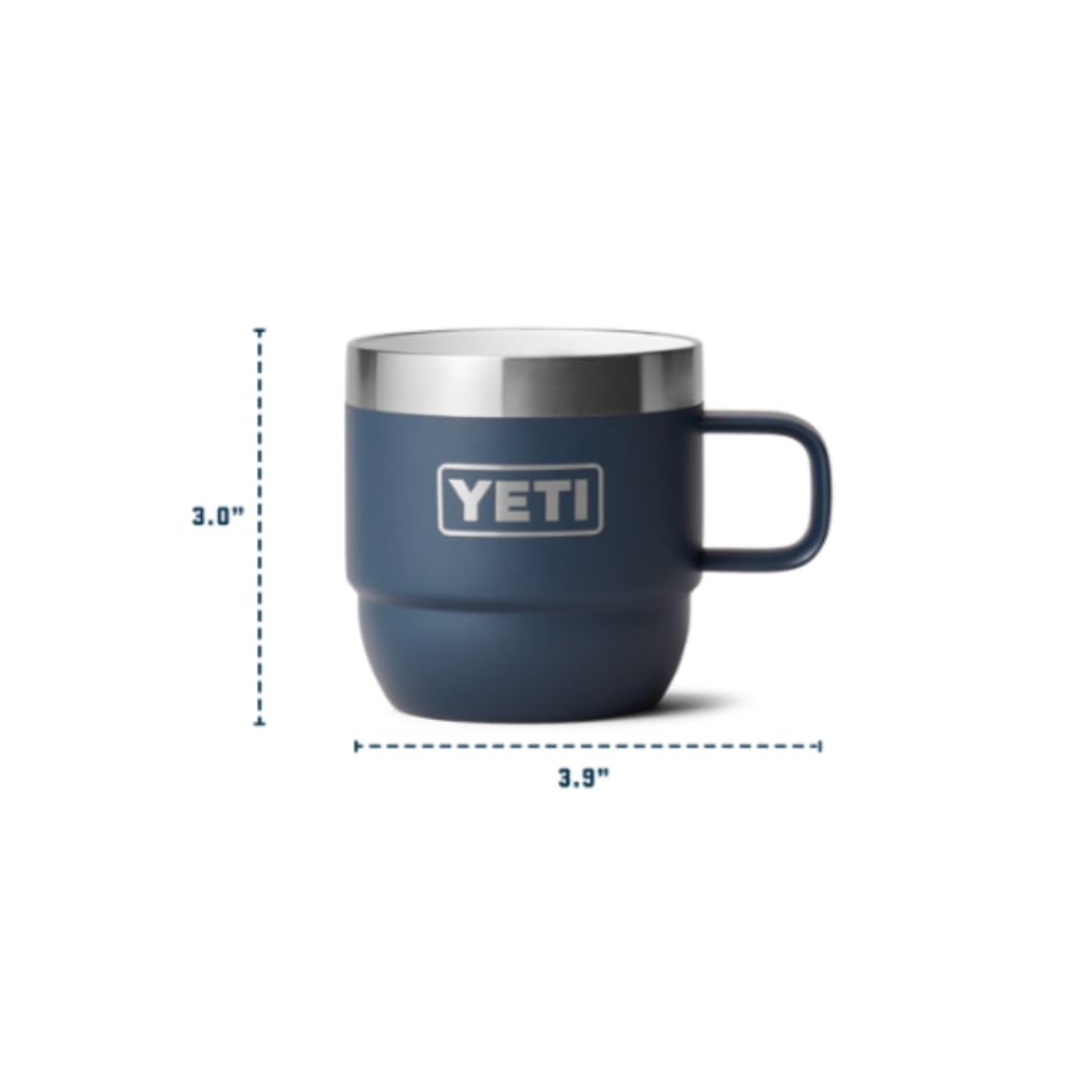 YETI Rambler Stapelbare Tasse Mit DuraSip Keramikbeschichtung, Navy, 2 Pack 6 oz (177 ml)