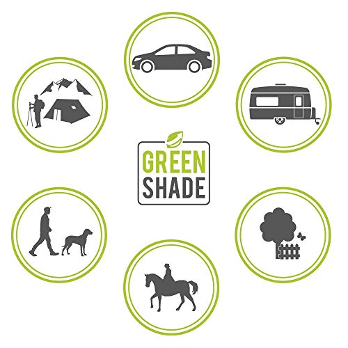GREENSHADE Alunetz - XL 6x4m - 24qm - inkl. Magnet System - höchster Premium UV Sonnenschutz - Schattennetz Auto - Aluminet der effektive Hitzeschutz