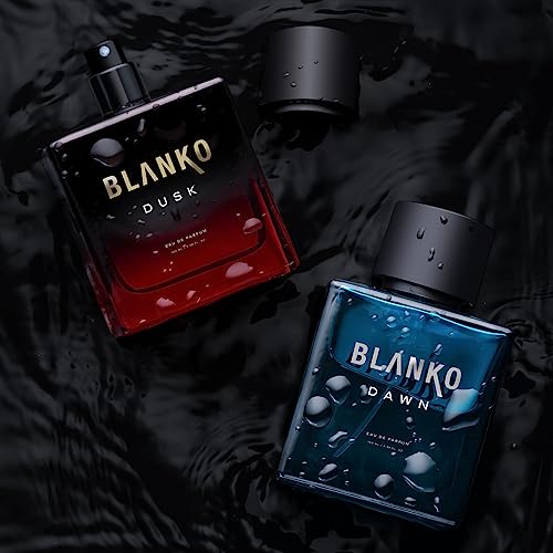 Image of BLANKO by KING - Dusk and Dawn Luxury Perfume for Men 2x100ml with Patchouli, Amber & Musk Scent| Solid Long Lasting Smell Eau De Parfum | Gift Set for Husband, Father, Brother, Boyfriend(100ml (Pack of 2))