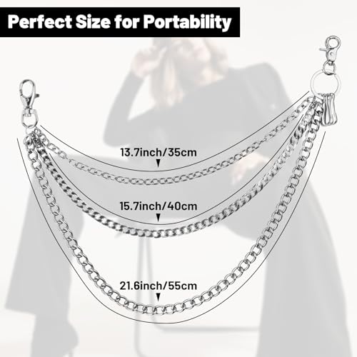 Image of PINKPIN Pants Chain Wallet Keychain Unisex Hip Hop Biker Jean Chains Punk Streetwear Accessory for Men Women