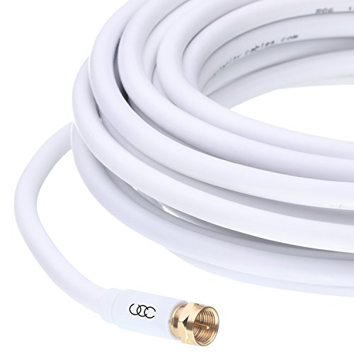 Coaxial Cable Triple Shielded RG6 Coax TV Cable Cord inWall Rated Gold