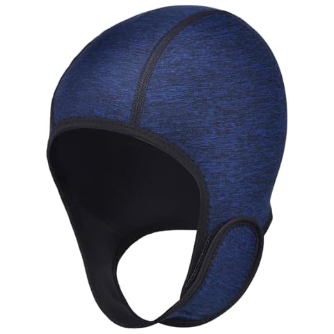 REALON Diving Hood Neoprene Cap Scuba Swim Tunable Head Protection Chin Strap Cover Wetsuit Beanie 2mm Men Women Youth Windproof Surf Thermal Hat for Rafting Canoe Wading Sports Cover