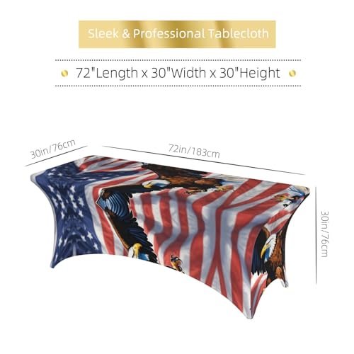 Nappe élasthanne table 1,8m thème USA pour habiller buffet anniversaire - 7