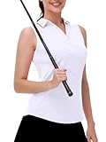 Kaleforneo Polo de golf sin mangas para mujer, XXL