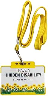 Hidden Disability Sunflower Lanyard - PVC ID Card with Breakaway Yellow Lanyard