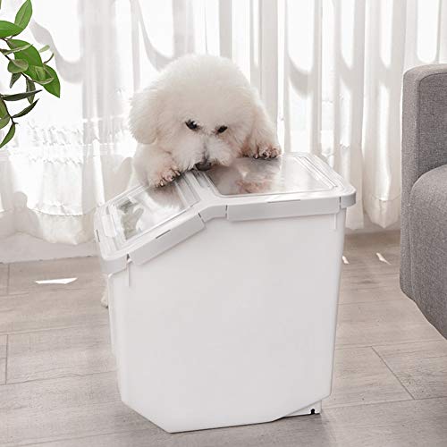 Saim Airtight Food Storage Container,Dry Food Dispenser Storage Tank,Pet Dog Cat Food Bin with Locking Lid,Measuring Cup… - Image 8
