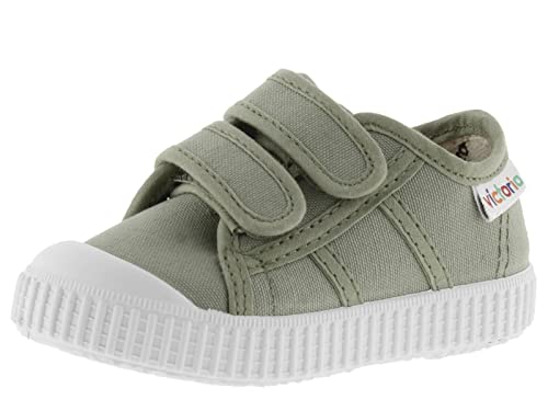 Victoria Baskets Unisexe 1915 Toile & Double Fermeture Auto-Agrippante & Bout Renforcé 136606 pour Enfants Aloe 30