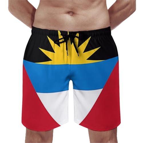 Colorado Flag Vintage Mountain Men's Beach Shorts Quick Dry Swim Trunks with Pockets Summer Boardshorts for Men