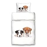 jack russell terrier Diese hochwertige Bettwäsche ist mit einem gestochen scharfen Digitaldruck versehen und sehr aufwendig verarbeitet. Die Bettwäsche Garnitur ist waschbar bei 60 Grad, trocknergeeignet und besitzt einen langlebigen Reißverschluss aus Metall