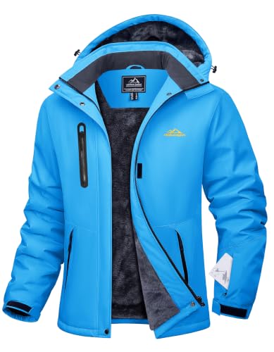 MAGCOMSEN Womens Winter Coats Waterproof Ski Snow Warm Fleece Rain Jacket