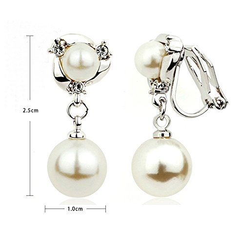 Clip On Earring For Women Pearl Non Pierced Clip Earrings2