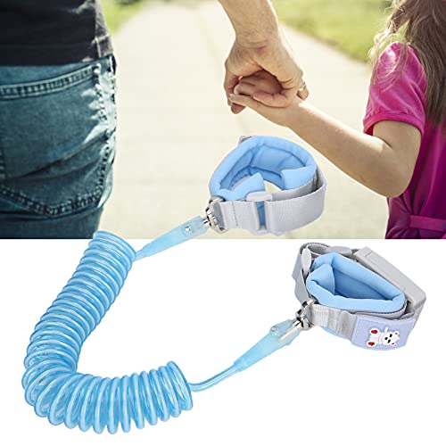 Pulseira antiperda, correia macia de segurança infantil de 2,5 m para crianças (azul)