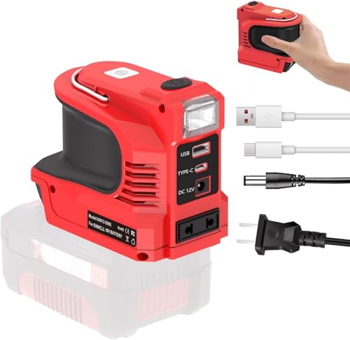 Onduleur batterie Einhell 18V pour charger un ordinateur et éclairer en panne