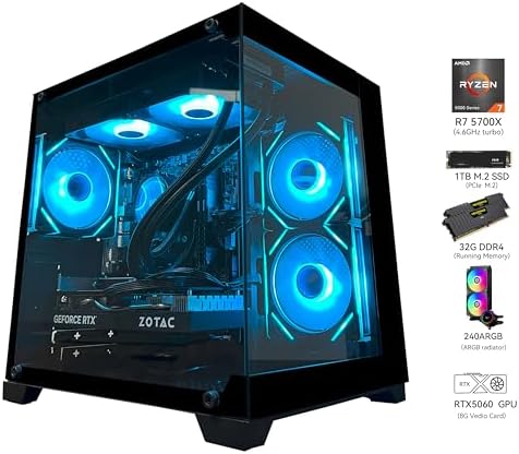 Alt Text for image 3: Cooling system with ARGB fans and 240 liquid cooler