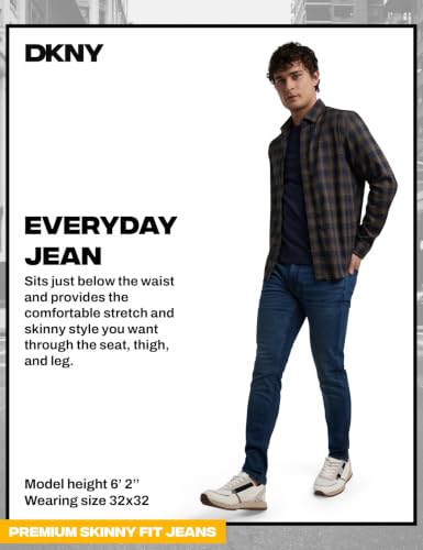 Image of DKNY Men's Skinny Jeans - Premium Soft Stretch Denim Pants | Skinny Fit Jeans for Men