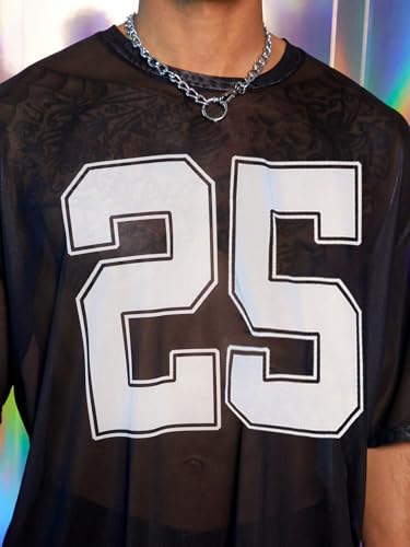 SOLY HUX Men's Sheer Mesh Number Graphic Tees Short Sleeve See Through Jersey Shirt Summer Tops4