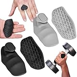 2 Pares Puños de Entrenamiento Antideslizantes, Guantes para Gym Mujer y Hombre, Empuñaduras Ergonómicas para...
