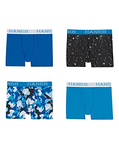 Hanes Boys X-Temp 4-Way Stretch Boxer Briefs 4-Pack, L, Assorted #TOP10