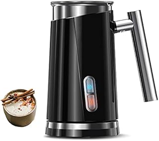 Milk Frother, 300ml Electric Milk Frother and Steamer for Making Latte, Cappuccino, Hot Chocolate, Automatic Cold Hot Milk Warmer with Silent Operation (Black)