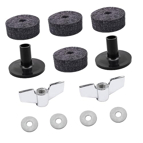 Holibanna 12 1 Drum Cymbal Accessory Set Felt Washers for Optimal Performance Durable Cymbal Sleeves Washers to Protect Your Instrument for Drummers